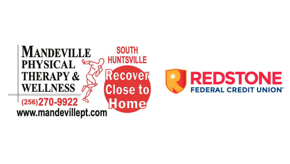 Mandeville Physical Therapy and Redstone Federal Credit Union sponsors logos